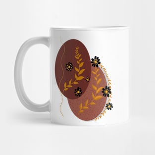 Black Bohemian flowers Mug